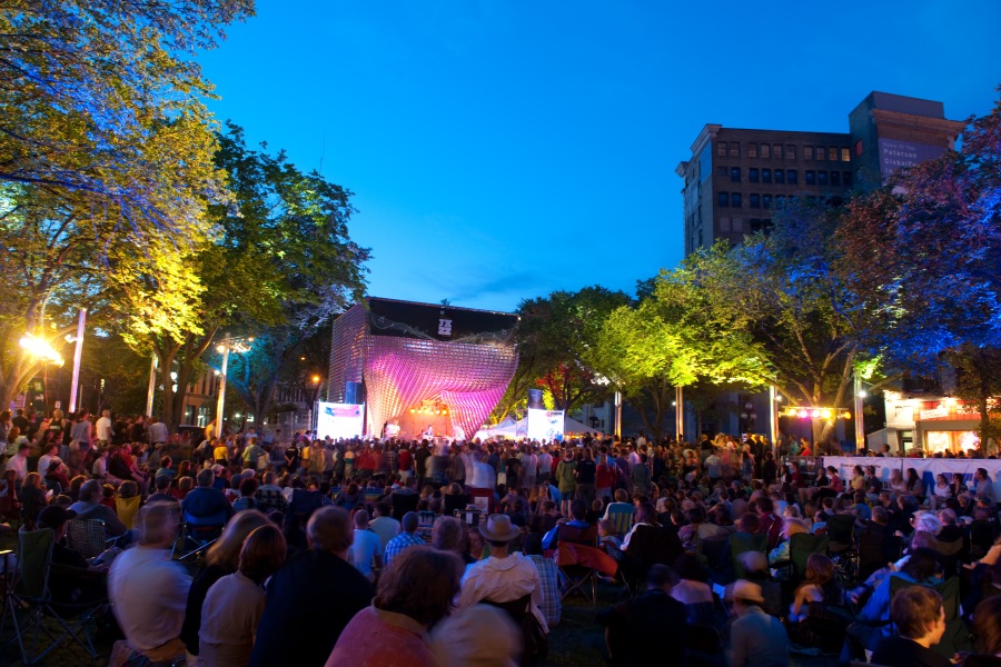 The free shows at the Cube during Jazz Fest are a huge draw (Dan Harper Photography)